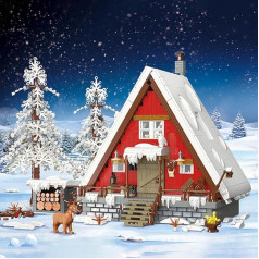 barweer Clamping Blocks Christmas House Large with Christmas Tree Building Blocks, Christmas Limited Edition 2023 Winter Houses Modular Buildings for Adults and Children (2355 Pieces)