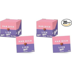 Milka Von Herzen Pralinés Strawberry Cream 10 x 110 г, Шоколадные конфеты из нежного альпийского молочного шоколада с начинкой из лучших клубничных сливок (упако