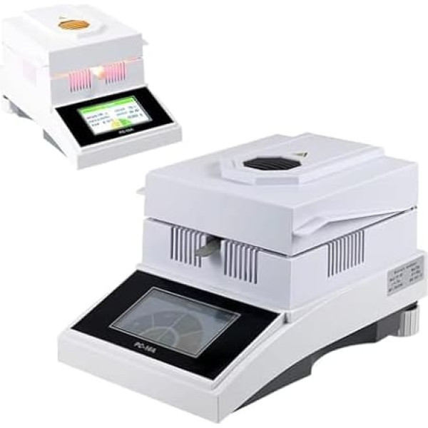 Labor-halogen-feuchtigkeitsanalysator, 100 G/5 Mg Labor-feuchtigkeitsanalysator, Feuchtigkeitsanalysator-tester mit Digitalem Touchscreen, Temperaturregelung 60-160 ℃ für Pulver/kräuter/tee/fleisch