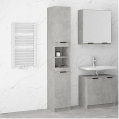 CCCINER Badschrank Betongrau 32x34x188,5 см Holzwerkstoff, Aufbewahren & Organisieren, Schließfächer