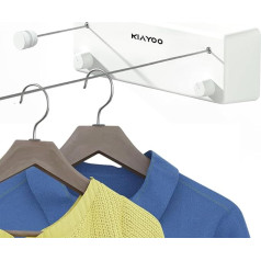 KIAYOO Двойная выдвижная линия для одежды, настенная вращающаяся сушилка для внутреннего и наружного использования, прочная и выдвижная лини