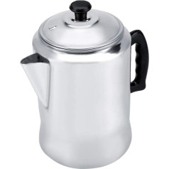 Mrisata Kaffee-Perkolator aus Aluminiumlegierung, Kaffeemaschine, Topf-Perkolator, Teekessel, Herd-Kaffee-Perkolator mit Deckel für zu Hause Im Freien, Edelstahl-Kaffee-Perkolator-Herd,