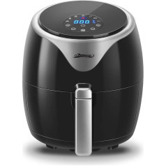 Фритюрница OZEANOS 3,5 л черная OT-AF-35BS-DIGITAL - точный контроль температуры, цифровой светодиодный сенсорный экран, таймер, функция предварительно