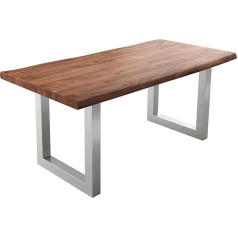 Delife Кромка стола для столовой Acacia Brown 180 x 90 XL Широкая живая кромка из нержавеющей стали