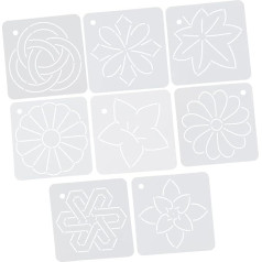 8-Piece Patchwork Stencil Quilting Ruler Embroidery Set Tracksuit Square Value Quilt Stencil Kit Flower Line Stencil Stencil Stencil Patchwork Stencil