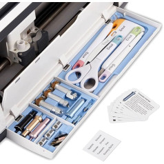 Duryeo Лоток для хранения инструментов, совместимый с Cricut Maker 3 и Maker Drawer Набор инструментов для прополки, органайзер для аксессуаров (синий, ко
