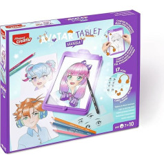 Maped Creativ Avatar'Tablet Manga - светящаяся рисовалка для создания манговских портретов до бесконечности - светящийся планшет с картами моделей и мате