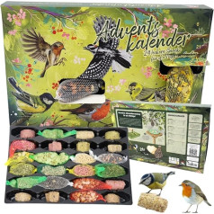 Адвент-календарь 2024 с 24 закусками для диких птиц. Подарок для садоводов, детей, бабушек и дедушек и любителей природы. Содействуйте биологи