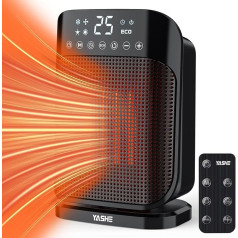 Тепловентилятор YASHE 1800 Вт, электрический радиатор с 75° колебанием, энергосберегающий и тихий, PTC керамический нагреватель с термостатом, за