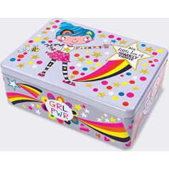 Rachel Ellen Designs Flittered Kids Storage Tin Box of Sparkly Treasures