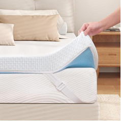 Матрас Hokway Topper 90 x 200 см - 5 см высоты Memory Foam Mattress Topper из гелевой пены с дышащим и моющимся чехлом из бамбуковых волокон, сертифицированным Oeko-Te