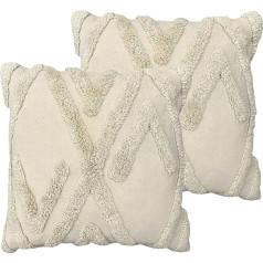 мех. Kamjo Geometric Tufted Polyester Filled Cushion - Twin Pack