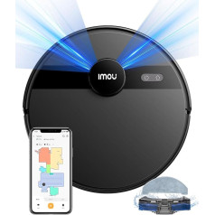 Imou RV1L Робот-пылесос 2-в-1 с функцией уборки, автомобильной зарядкой 4500 Па, приложением, лидарной навигацией, обнаружением препятствий