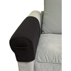 Skybook Чехлы для подлокотников с 1 карманом для дивана Комплект из 4 натяжных чехлов для стульев Водонепроницаемые чехлы для диванов с нескол