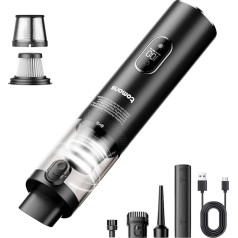 tomons ручной пылесос, 14000PA беспроводной ручной пылесос со светодиодной подсветкой, 3-в-1 автомобильный пылесос с HEPA мультифильтрацией, малень