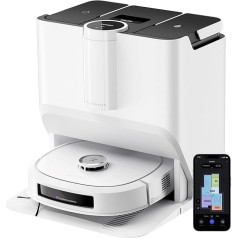 EUREKA J20 Робот-пылесос с картографией, гусеничная швабра 8000Pa, 3D обнаружение препятствий, станция самоочистки, 45°C, сушка горячим воздухом, 6000mAh