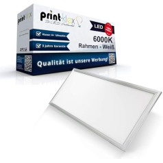 Print-Klex GmbH & Co.KG Office Plus Series Ultraslim LED Panel 30 x 60 cm Потолочный светильник 6000 K Cool White 22 W 2125 LM White Frame 60 x 30 cm 60 cm x 30 cm