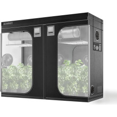 AC Infinity Cloudlab 894 Advance Grow Tent, 20 x 10 см с более толстыми 2,5 см столбами повышенной плотности, 2000D Diamond Mylar Canvas, Controller Holder for Indoor Hydroponics, 243.8 x 243.8 x