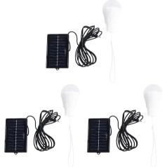 Uonlytech 3 Stücke Camping Nachtbetriebene Huhn Solar Wiederaufladbare Innenbeleuchtung Led Licht Tragbar Coop Outdoor Hausarbeit Birne W Angellampe Laterne Birne, Für