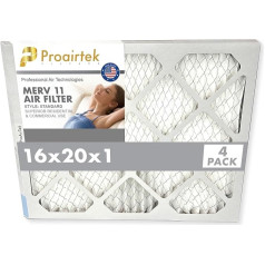 Proairtek AF16201M11SWH Модель 16 x 20 x 1 4 Воздушный фильтр, MERV 11; Идеально подходит для тех, кто хочет иметь чистый, свежий воздух в своем доме; Задерживае