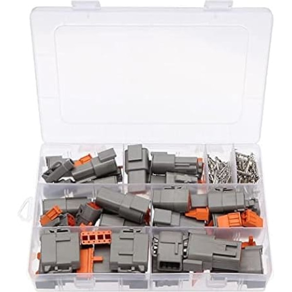 202/185pcs Водонепроницаемый Провод Разъем Комплект DTM06 2/3/4/6/8/12S Pin Автомобиль Электрический Автомобильный РазъемПлагин Грузовик Жгут (185pcs)