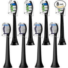 Valuabletry Набор из 8 насадок для зубных щеток, совместимых с электрической зубной щеткой Philips Sonicare, 4 насадки для точной чистки и 4 насадки для от
