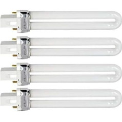 Exceart 4 x 9 Вт лампы 365 NM U-образный лампа лампы трубки УФ лампы свет сушилка для DIY ногтей искусства 9 ватт УФ лампы трубки лампы УФ свет лампы