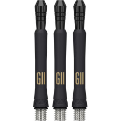 Target Darts Phil Taylor Gen 11 Power 9-Five Shafts, Raw Power Titanium Dart Shafts Pack of 3 | Phil Taylor G11 Black Shaft Set, профессиональные аксессуары для дартса - короткая/средняя/средняя д