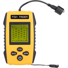 Dilwe 100M Fish Finder, портативный LCD Fish Finder с датчиком сонара, аксессуары для рыбалки для точного отслеживания глубины и положения рыбы