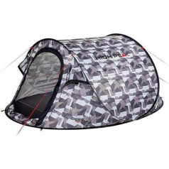 High Peak Vision 2 Pop Up Tent на 2 человека, фестивальная палатка, отдельно стоящая, суперлегкая быстро открывающаяся палатка, 2000 мм водонепроницаемост