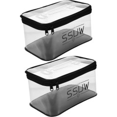 Sosoport 2pcs Fishing Box Accessory Box Accessories For Fishing Gear Tackle compartment Storage Organiser For Fishing Practical Organiser For Fishing Gear Container For Fishing Hooks Transparent Eva