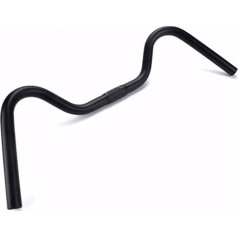 SENQI Road Bike Handlebar MTB Comfortable Vintage Highway Fixed Gear Handlebar M Aluminum Alloy Riser Bar (25.4mm x 540mm)