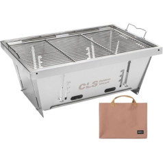 Гриль для барбекю на древесном угле Съемная кемпинговая печь Складной гриль для путешествий Походы на открытом воздухе Кулинария Двор