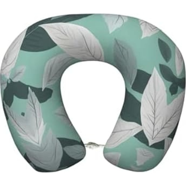 Подушка для путешествий SDEGTHO, подушка для путешествий, чистая пена с эффектом памяти, удобный, дышащий чехол, мятно-серые простыни, самолет