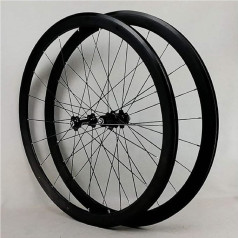 VPPV 700C Road Bike Wheel Set V-Brake, Double-Walled Aluminium Alloy 40 mm Bicycle Racing Rim for 7-11 Speed