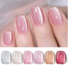 Born Pretty Cat Magnetic Eye Gel Water Light Jelly Pink Glass Crystal