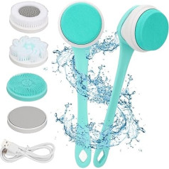 Sonew Электрическая щетка для душа, IP67 Водонепроницаемая щетка для спины, 3 зубчатые щетки для тела, электрическая мочалка для тела с длинной 