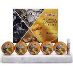 Nutriglow Platinum Diamond Gold and Pearl Facial Kit 6-Piece Набор для ухода за кожей лица для женщин, 250 г + 10 мл