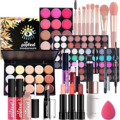 RoseFlower Make-up Set Professional Makeup Set Teenager Girls Vanity Case Cosmetic Makeup Palettes Eyeshadow Full Face Makeup Gift Set with Portable Travel Storage Bag