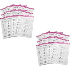 Healeved 24 Blätter Übungsbuch Zum Ausmalen Malvorlage Zeichnen Zubehör Für Maniküre-praxis Maniküre-trainingsgeräte Nagelstudio-werkzeug Nagelschablonen Übungsbuch Maniküre Weiß Papier