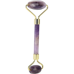 Qukaim Jade Face Roller Jade Roller Massage, Amethyst Face Roller for Anti-Wrinkle and Anti-Ageing, двусторонний дизайн для лица и глаз, легкий, простой в использовании