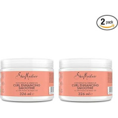 SheaMoisture Curl Enhancing Smoothie для густых, вьющихся волос, кокос и гибискус, крем для укладки без силикона и сульфатов, 2 x 326 мл