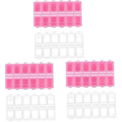 minkissy Pack of 6 Storage Boxes for Jewellery Bead Containers Storage Container for Jewellery Organisers Clear Jewellery Organiser Clear Container Nail Organiser Jewellery Box Manicure