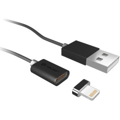 Магнитный кабель USB 2.0 iPhone AM - Lightning 1,0 м черный