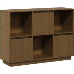 Vidaxl Комод с ящиками Боковой шкаф Многоцелевой шкаф Стоячий шкаф Гостиная Прихожая Медово-коричневый 110,5 x 35 x 80 см Массив сосны