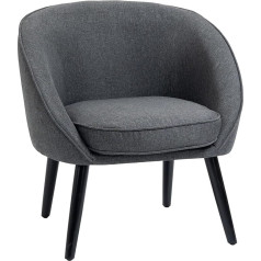 Homcom Кресло для гостиной, коктейльное кресло, кресло для гостиной, офисное кресло, мягкое кресло для гостиной, спальни, детской комнаты, стол