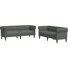 Uluyyuc Cauchsofa Camping Sofa Диваны и кушетки Диван-кровать - 2-TLG. Комплект диванов из темно-серой ткани для террасы, сада, вечеринки, гостиной
