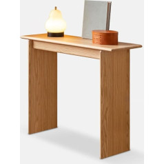 Generisch Узкий консольный столик из массива дерева с полками, маленький диванный столик для дивана, цвет дерева