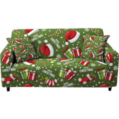 Surwin Эластичные диванные броски 1 2 3 4 мест 3D Xmas Pattern Sofa Cover Stretch Protective Cover Universal Sofa Cover for Armrests Sofa Cover Couch Cover (3 Seater (190 - 230 см), Christmas Socks)