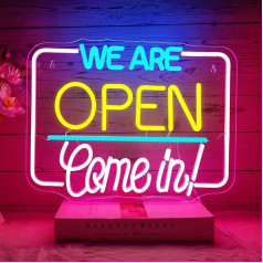 NOXET Мы Открыты Заходите Неоновый Знак Открыть Неоновые Знаки Красочные Открыть Светодиодные Знаки Письмо Открыть Неоновый Свет для Рестор